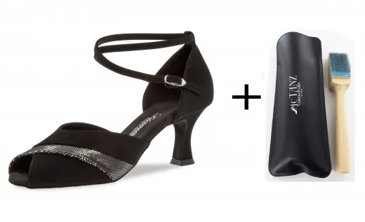 Diamant Latein Tanzschuhe 039-060-119 Restposten mit 6,5cm Absatz Inkl. Mc-Tanz Aufraubürste