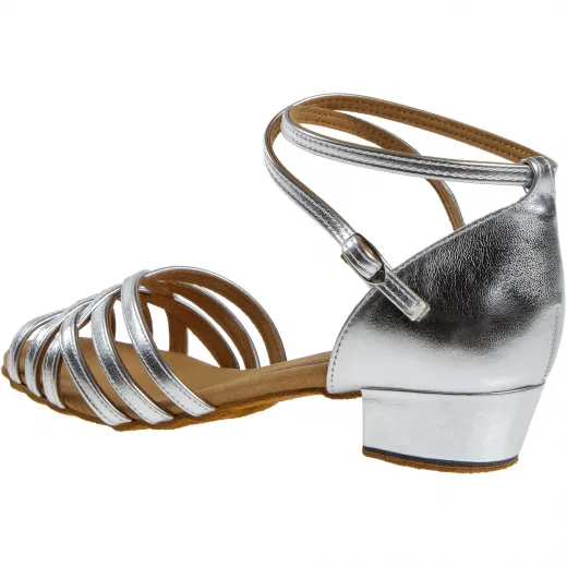 Diamant 008-035-013 silber Damen Tanzschuhe 008-035-013 mit 2,8cm Absatz Inkl. Mc-Tanz Aufraubürste