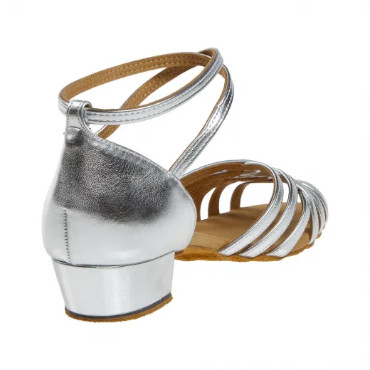 Diamant 008-035-013 silber Damen Tanzschuhe 008-035-013 mit 2,8cm Absatz Inkl. Mc-Tanz Aufraubürste