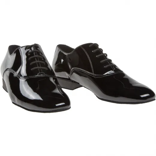 Diamant 180-075-038 Herren Lack Tanzschuhe in Schwarz inkl. Aufrauhbürste von Mc-Tanz