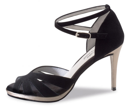 Anna Kern 910 Damen Tanzschuhe 910-80 schwarz mit 8cm Absatz