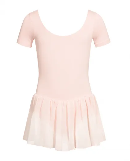 Rumpf 3040 Kinder Ballett Trikot Anzug Ballettkleid R3040 Rosa und Weiss