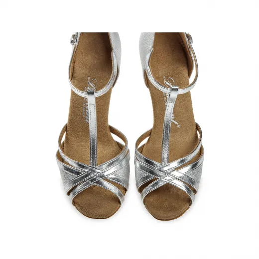 Diamant 205-077-045 Latein Tanzschuhe 205-077-045 silber mit 5cm Absatz