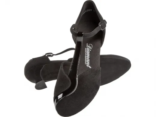 Diamant Damen Tanzschuhe 068-069-008 schwarz mit 5cm Absatz Inkl. Mc-Tanz Aufraubürste