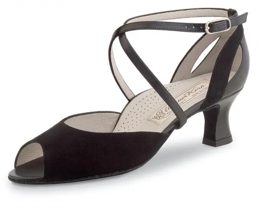 Werner Kern Damen Tanzschuhe Tiziana Comfort schwarz Samtziege Restposten