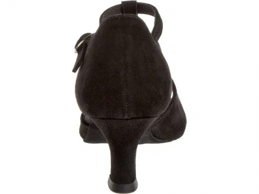 Diamant 010-064-101 Damen Tanzschuhe schwarz mit Strass Steinen und 5cm Absatz Inkl. Mc-Tanz Aufraubürste Restposten