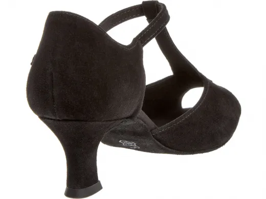 Diamant 010-064-101 Damen Tanzschuhe schwarz mit Strass Steinen und 5cm Absatz Inkl. Mc-Tanz Aufraubürste Restposten