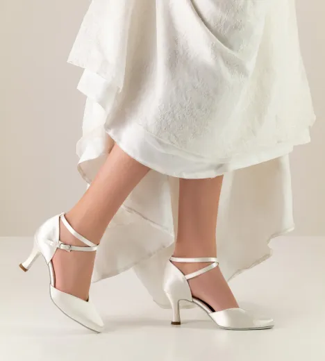 Werner Kern Betty Tanzschuhe Brautschuhe Betty weiß mit 6,5cm Absatz