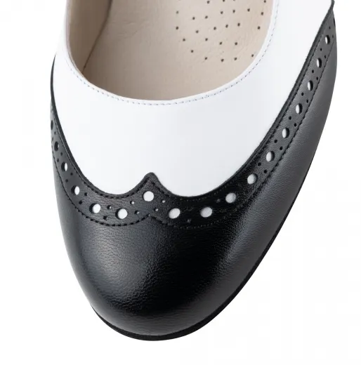 Werner Kern Damen Tanzschuhe Emma mit 4,5cm Absatz schwarz/weiss