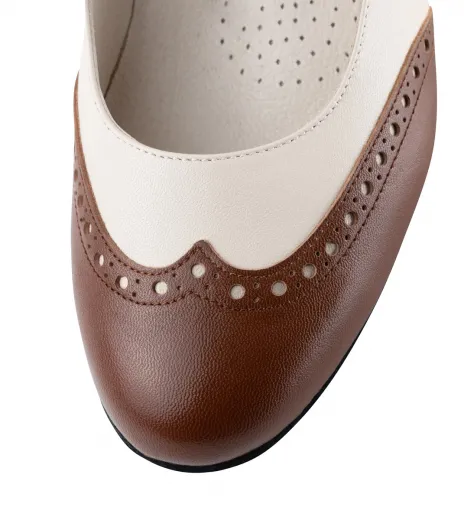 Werner Kern Damen Tanzschuhe Emma mit 4,5cm Absatz creme braun