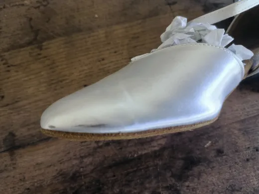 Diamant Brautschuhe Standard Tanzschuhe 107-013-092 defekt Gr.6 weiss Inkl. Mc-Tanz Aufraubürste