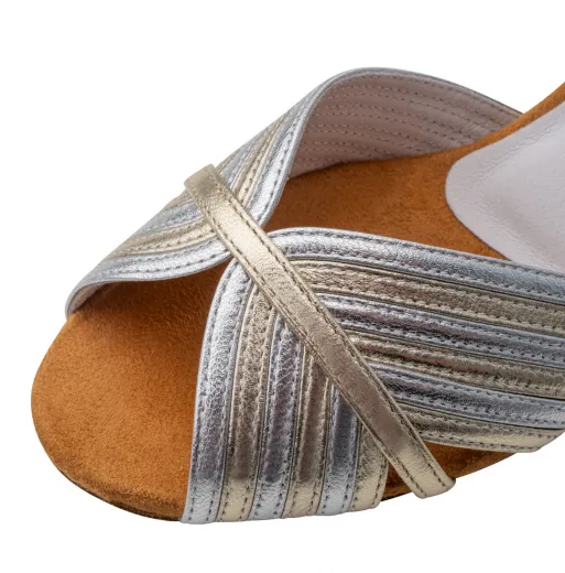 Anna Kern 874 Noel Tanzschuhe Anna Kern 874 gold silber Damentanzschuhe mit 5 cm Absatz