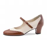 Werner Kern Damen Tanzschuhe Emma mit 4,5cm Absatz creme braun