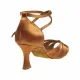 Diamant 141-087-379 Damen Tanzschuhe 141-087-379 dark tan Satin Inkl. Mc-Tanz Aufraubürste