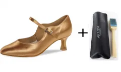 Diamant Tanzschuhe Diamant 050-106-087 bronze mit 5cm Absatz Inkl. Mc-Tanz Aufraubürste Restposten