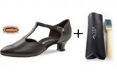 Diamant 053-014-034 Damen Tanzschuhe 053-014-034 Restposten schwarz mit 4,2cm Absatz Inkl. Mc-Tanz Aufraubürste