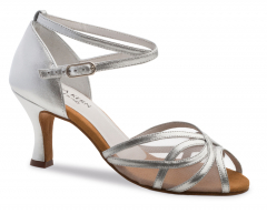 Anna Kern 740 Damen Tanzschuhe 740-60 silber mit 6cm Absatz