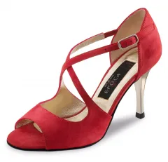 Werner Kern Damen Tanzschuhe Nueva Epoca Flavia rot Damentanzschuhe mit 8cm Absatz
