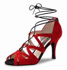 Nueva Epoca Damen Tanzschuhe Nueva Epoca Akira Ariel/Rot Damentanzschuhe mit 8cm Absatz