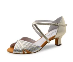 Anna Kern 874 Noel Tanzschuhe Anna Kern 874 gold silber Damentanzschuhe mit 5 cm Absatz
